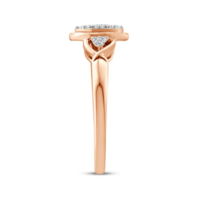Main Image 2 of Round-Cut Diamond Promise Ring 1/8 ct tw 10K Rose Gold