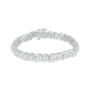 Thumbnail Image 1 of Diamond Swirl Link Tennis Bracelet 1/6 ct tw Sterling Silver 7.25"
