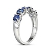 Thumbnail Image 2 of Blue Lab-Created Sapphire S-Curve Ring Sterling Silver
