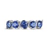 Thumbnail Image 3 of Blue Lab-Created Sapphire S-Curve Ring Sterling Silver
