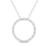 Thumbnail Image 1 of KAY Lab-Grown Diamonds Baguette-Cut Eternity Circle Necklace 1/2 ct tw 10K White Gold 18"