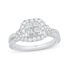 Thumbnail Image 1 of Princess-Cut Diamond Cushion-Frame Engagement Ring 1 ct tw 14K White Gold