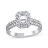Thumbnail Image 1 of Adore Semi-Mount Octagon Halo Engagement Ring Setting 1/2 ct tw Diamonds 14K White Gold