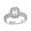 Thumbnail Image 2 of Adore Semi-Mount Octagon Halo Engagement Ring Setting 1/2 ct tw Diamonds 14K White Gold