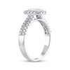 Thumbnail Image 3 of Adore Semi-Mount Octagon Halo Engagement Ring Setting 1/2 ct tw Diamonds 14K White Gold