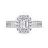 Thumbnail Image 4 of Adore Semi-Mount Octagon Halo Engagement Ring Setting 1/2 ct tw Diamonds 14K White Gold