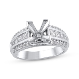 Adore Semi-Mount Engagement Ring Setting 1 ct tw Diamonds 14K White Gold