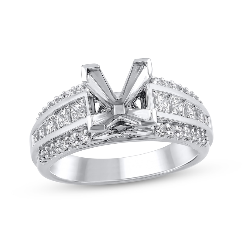 Main Image 1 of Adore Semi-Mount Engagement Ring Setting 1 ct tw Diamonds 14K White Gold