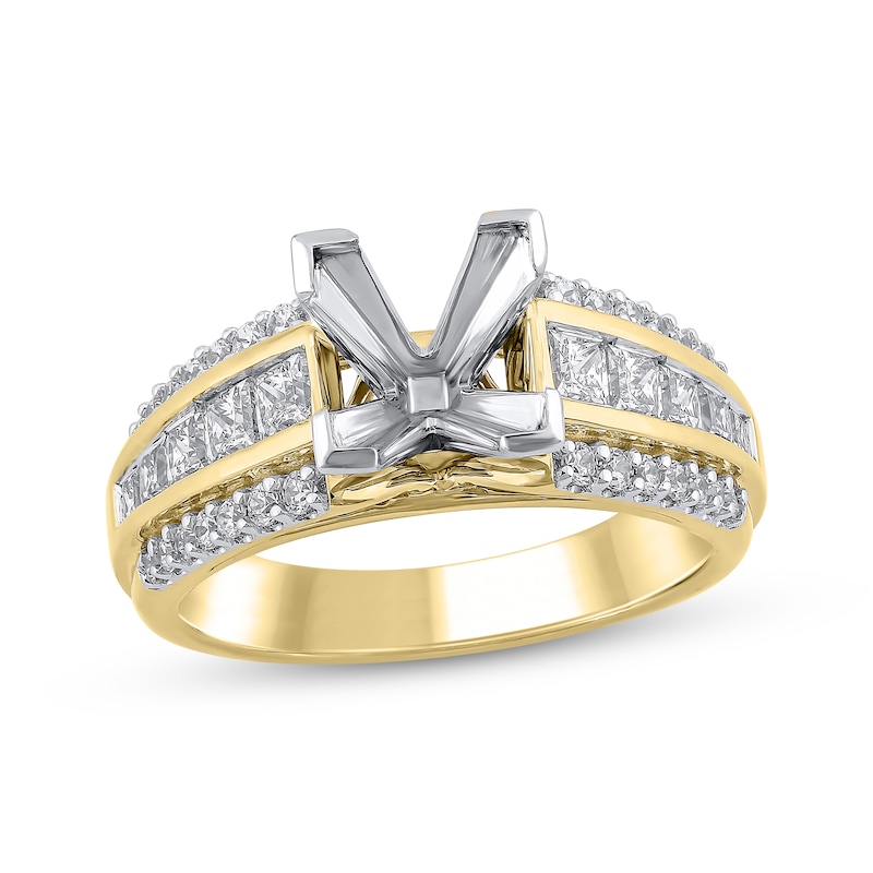 Main Image 1 of Adore Semi-Mount Engagement Ring Setting 1 ct tw Diamonds 14K Yellow Gold