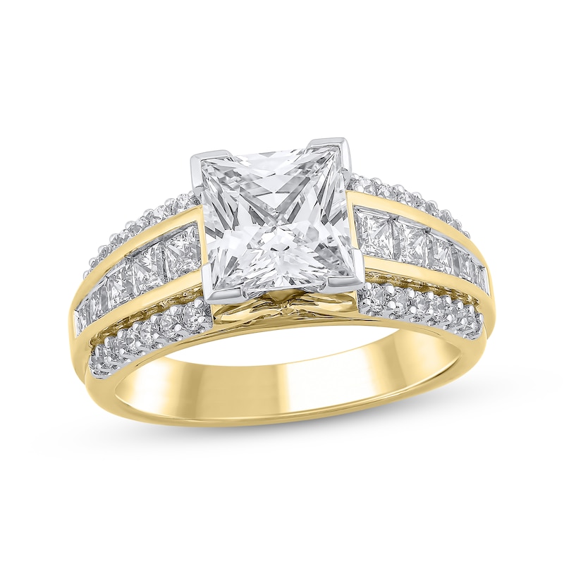 Main Image 2 of Adore Semi-Mount Engagement Ring Setting 1 ct tw Diamonds 14K Yellow Gold