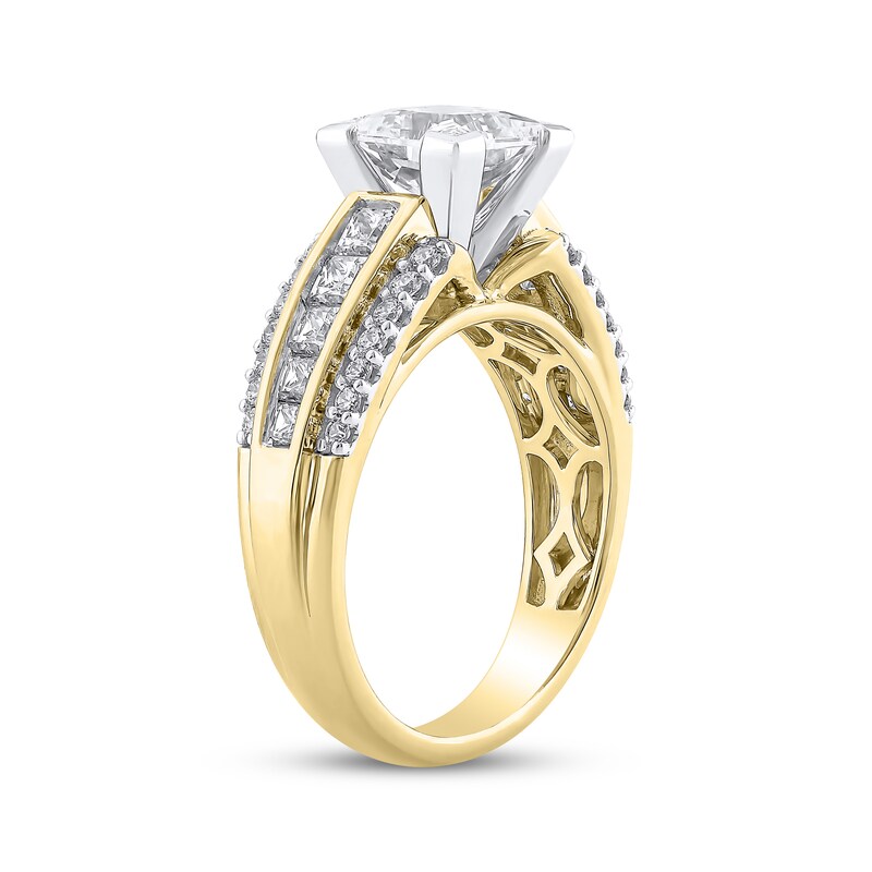 Main Image 3 of Adore Semi-Mount Engagement Ring Setting 1 ct tw Diamonds 14K Yellow Gold