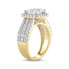Thumbnail Image 3 of Adore Semi-Mount Square Halo Three-Row Engagement Ring Setting 1 ct tw Diamonds 14K Yellow Gold
