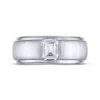 Thumbnail Image 3 of Men's THE LEO Legacy Lab-Grown Diamond Emerald-Cut Solitaire Wedding Band 1 ct tw 14K White Gold