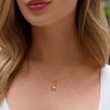 Thumbnail Image 3 of Round-Cut Diamond Solitaire Crossover Necklace 3/8 ct tw 14K Yellow  Gold (I/I3)  18"