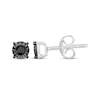 Thumbnail Image 1 of Round-Cut Black Diamond Solitaire Stud Earrings 1/6 ct tw Sterling Silver (I3)