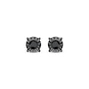 Thumbnail Image 2 of Round-Cut Black Diamond Solitaire Stud Earrings 1/6 ct tw Sterling Silver (I3)
