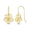 Thumbnail Image 1 of Filigree Island Flower Dangle Earrings 10K Yellow Gold 18"