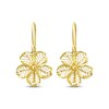 Thumbnail Image 2 of Filigree Island Flower Dangle Earrings 10K Yellow Gold 18"