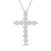 Thumbnail Image 1 of Diamond Cross Necklace 1/4 ct tw 10K White Gold 18"