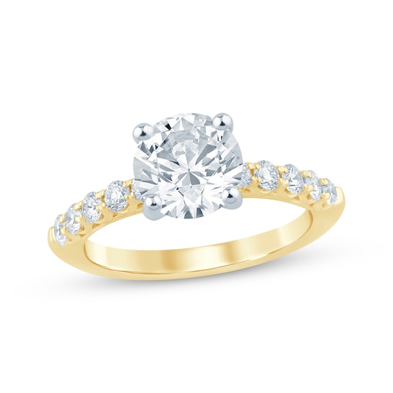 Lab-Grown Diamonds Round-Cut Engagement Ring 2-1/2 ct tw 14K Gold