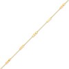 Thumbnail Image 2 of Bead Trio & Bar Station Necklace 10K Yellow Gold 18"