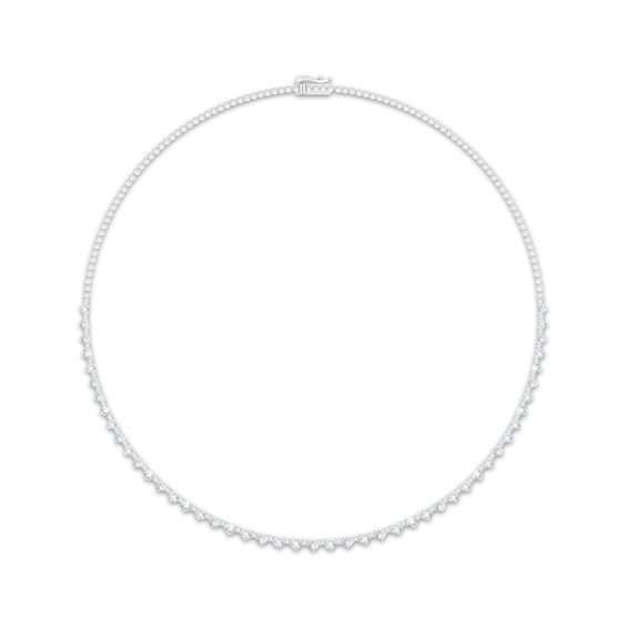 KAY Lab-Grown Diamonds Graduated Necklace 5 ct tw 10K White Gold 17"