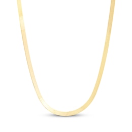 Herringbone Chain Necklace 3mm Solid 10K Yellow Gold 20"