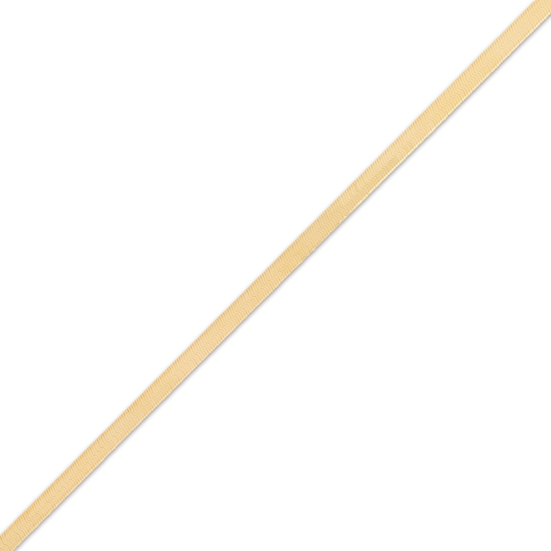 Main Image 2 of Herringbone Chain Necklace 3mm Solid 10K Yellow Gold 20"