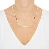 Thumbnail Image 4 of Herringbone Chain Necklace 3mm Solid 10K Yellow Gold 20"
