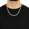 Thumbnail Image 5 of Herringbone Chain Necklace 3mm Solid 10K Yellow Gold 20"