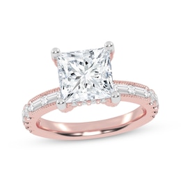Adore Lab-Grown Diamonds Princess-Cut Engagement Ring 2-3/4 ct tw 14K Rose Gold