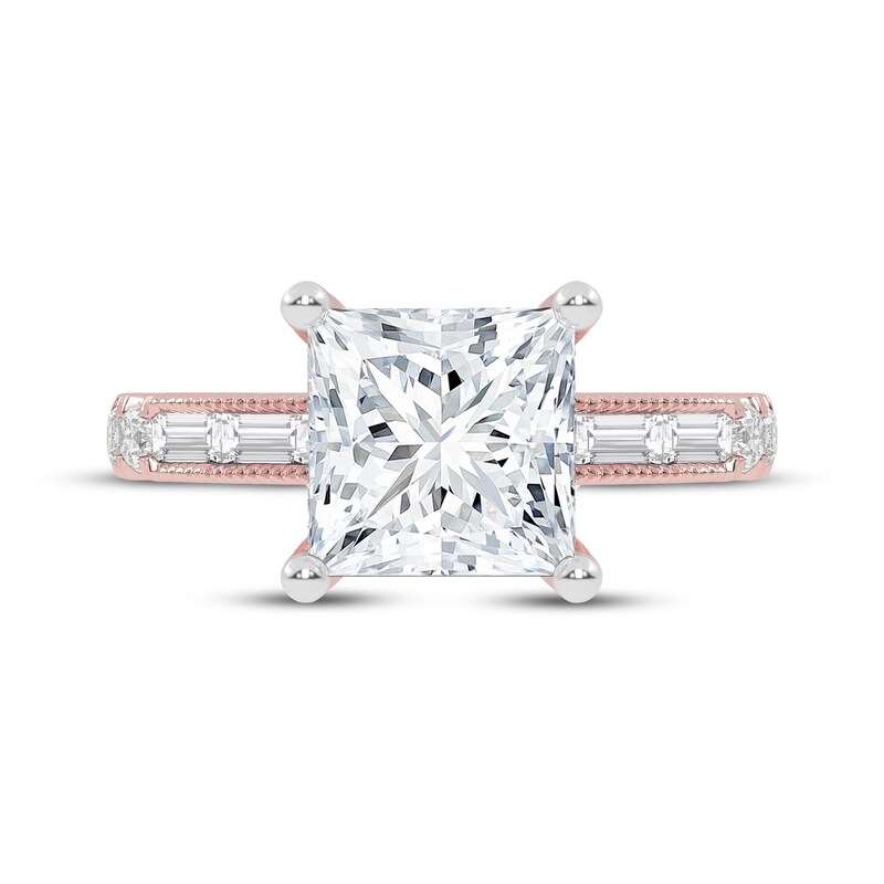 Main Image 3 of Adore Lab-Grown Diamonds Princess-Cut Engagement Ring 2-3/4 ct tw 14K Rose Gold