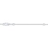 Thumbnail Image 3 of Emerald-Cut Lab-Created Emerald & White Lab-Created Sapphire Necklace Sterling Silver 18&quot;
