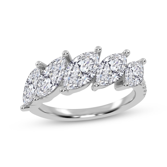 KAY Lab-Grown Diamonds Marquise-Cut Tilted Ring 2 ct tw 14K White Gold