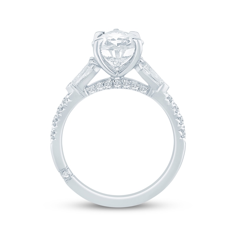 Main Image 3 of Monique Lhuillier Bliss Pear-Shaped Lab-Grown Diamond Engagement Ring 2-5/8 ct tw 18K White Gold