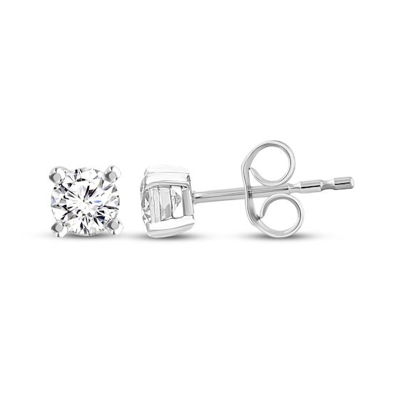 KAY Lab-Grown Diamonds Round-Cut Diamond Solitaire Stud Earrings 3/8 ct tw 10K White Gold (I/SI2)