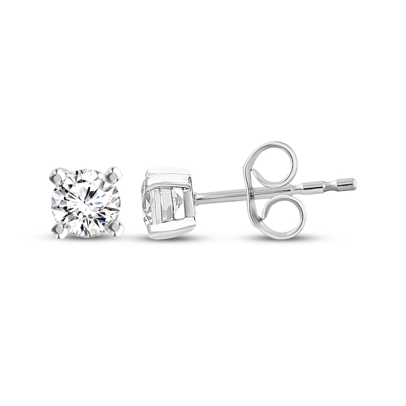 Main Image 1 of KAY Lab-Grown Diamonds Round-Cut Diamond Solitaire Stud Earrings 3/8 ct tw 10K White Gold (I/SI2)