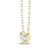 Thumbnail Image 2 of Memories Moments Magic Diamond Three-Stone Necklace 1/3 ct tw 10K Yellow Gold 17.5"