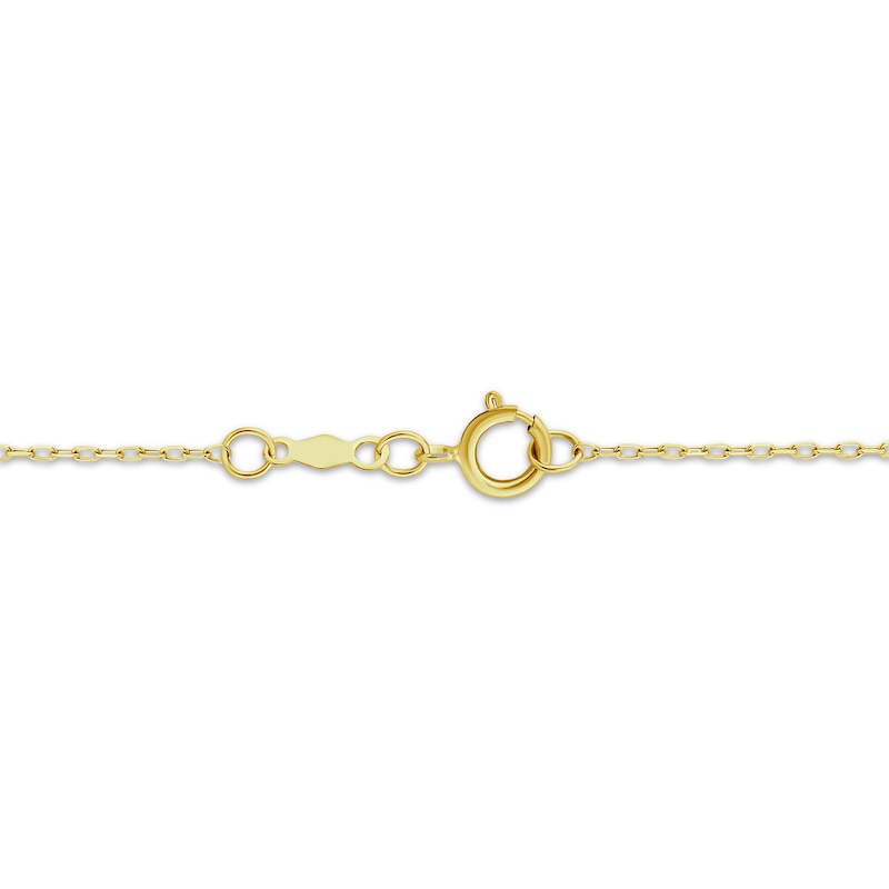 Main Image 3 of Memories Moments Magic Diamond Three-Stone Necklace 1/3 ct tw 10K Yellow Gold 17.5"