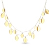 Thumbnail Image 1 of Layered Leaves Necklace 18K Yellow Gold-Plated Sterling Silver 17"