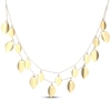 Thumbnail Image 3 of Layered Leaves Necklace 18K Yellow Gold-Plated Sterling Silver 17"