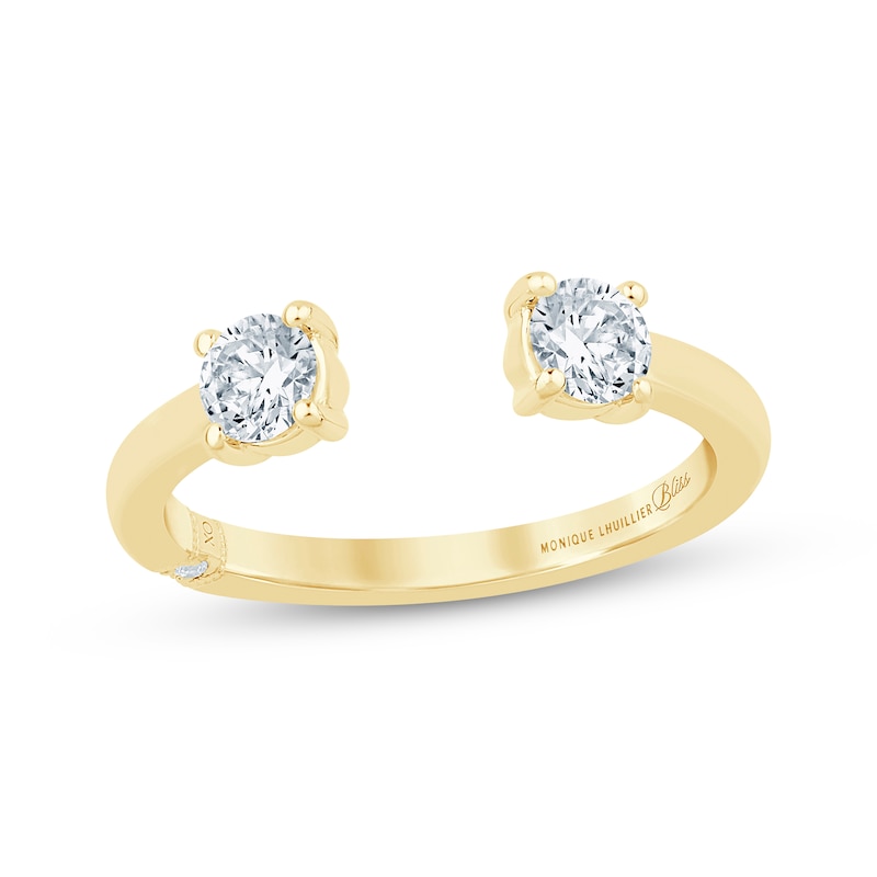 Main Image 1 of Monique Lhuillier Bliss Lab-Grown Diamond Cuff Wedding Band 1/2 ct tw 18K Yellow Gold