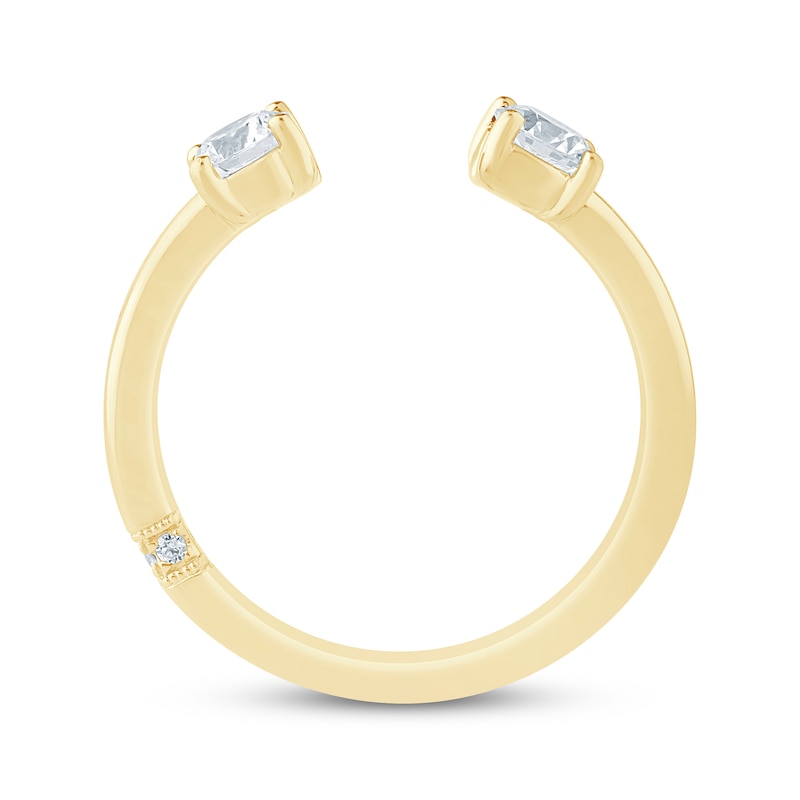 Main Image 3 of Monique Lhuillier Bliss Lab-Grown Diamond Cuff Wedding Band 1/2 ct tw 18K Yellow Gold