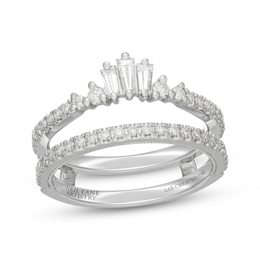 Neil Lane Artistry Baguette & Round-Cut Lab-Grown Diamond Enhancer Ring 5/8 ct tw 14K White Gold