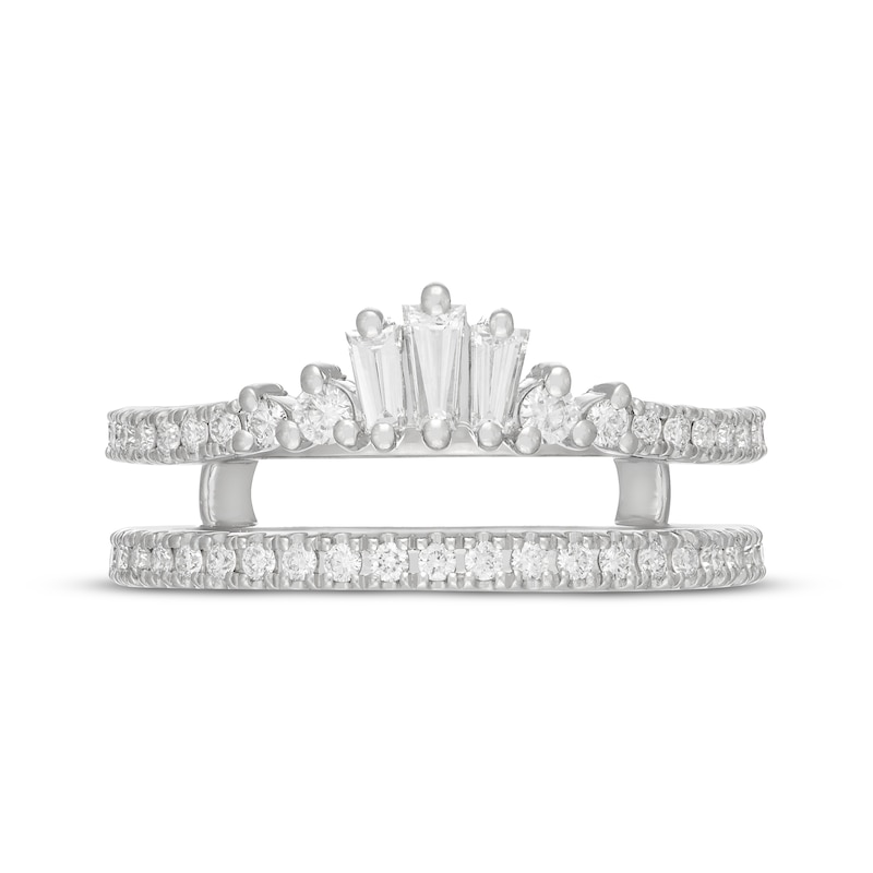 Main Image 3 of Neil Lane Artistry Baguette & Round-Cut Lab-Grown Diamond Enhancer Ring 5/8 ct tw 14K White Gold