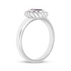 Thumbnail Image 2 of Oval-Cut Amethyst Solitaire Twist Frame Ring Sterling Silver