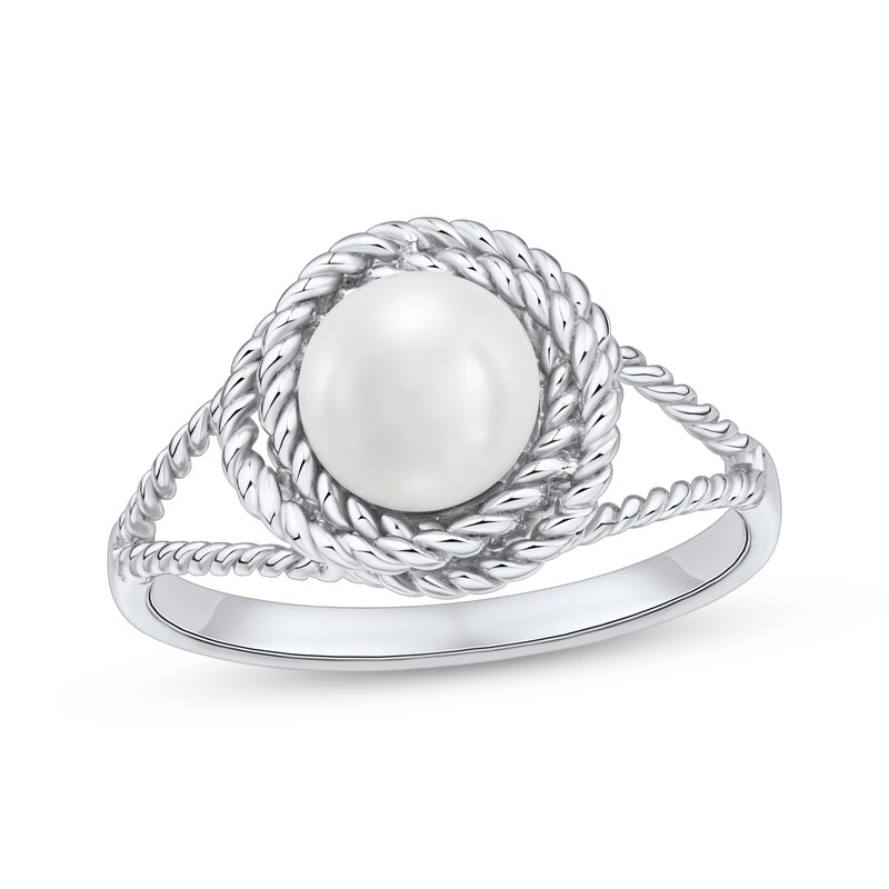 Main Image 3 of Cultured Pearl Rope-Twist Frame Gift Set Sterling Silver