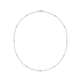 KAY Lab-Grown Diamonds Bezel-Set Station Necklace 1/2 ct tw 10K White Gold 18"