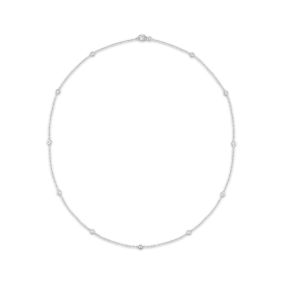 KAY Lab-Grown Diamonds Bezel-Set Station Necklace 1/2 ct tw 10K Gold 18