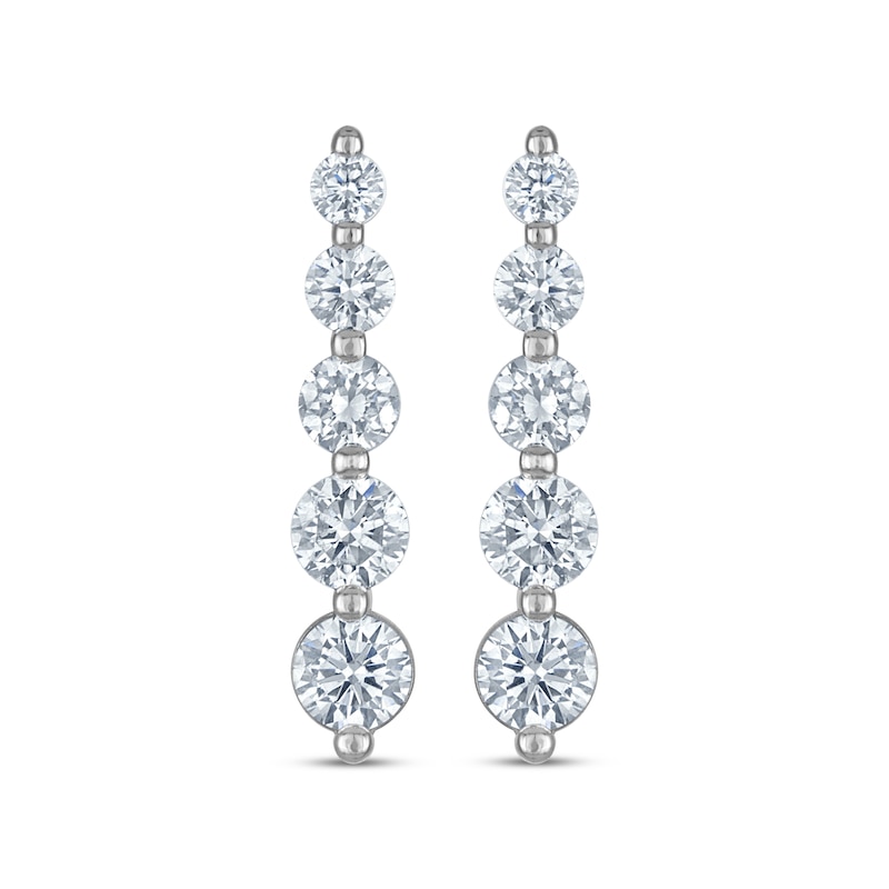 Main Image 2 of KAY Lab-Grown Diamonds Graduated Drop Earrings 1 ct tw 10K White Gold